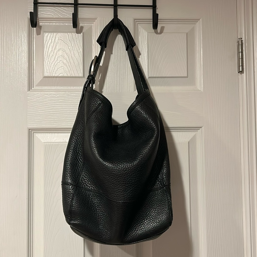 Cole Haan Black pebbled leather shoulder bag